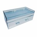 Jiallo Mirrored Jewelry Organizer with 2 Drawers and Top Compartment 33019